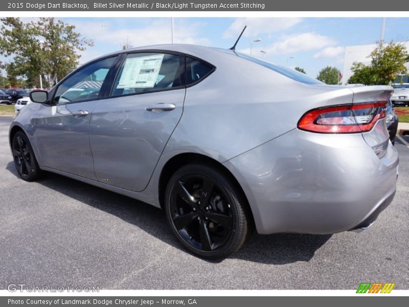 Billet Silver Metallic / Black/Light Tungsten Accent Stitching 2015 Dodge Dart Blacktop