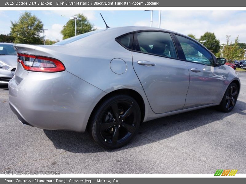 Billet Silver Metallic / Black/Light Tungsten Accent Stitching 2015 Dodge Dart Blacktop