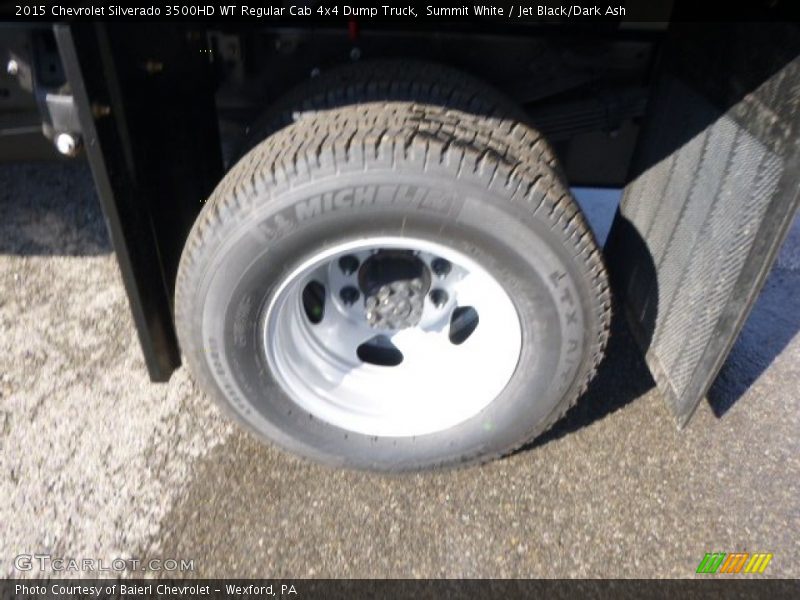 Summit White / Jet Black/Dark Ash 2015 Chevrolet Silverado 3500HD WT Regular Cab 4x4 Dump Truck