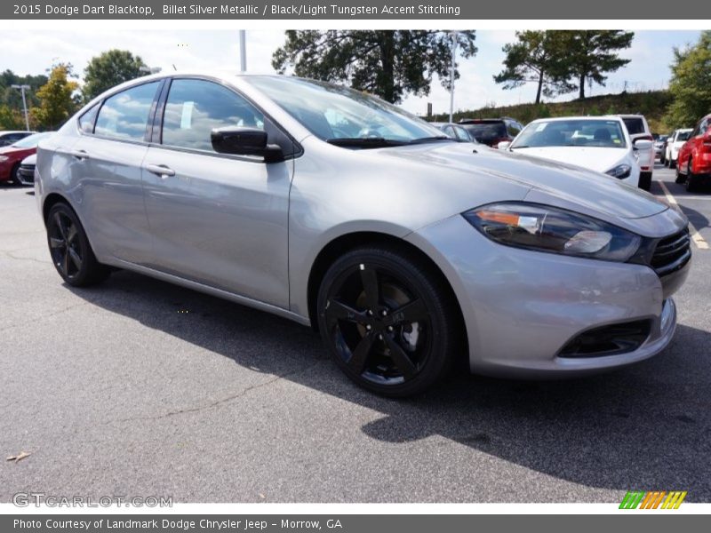 Billet Silver Metallic / Black/Light Tungsten Accent Stitching 2015 Dodge Dart Blacktop