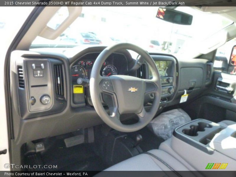 Summit White / Jet Black/Dark Ash 2015 Chevrolet Silverado 3500HD WT Regular Cab 4x4 Dump Truck