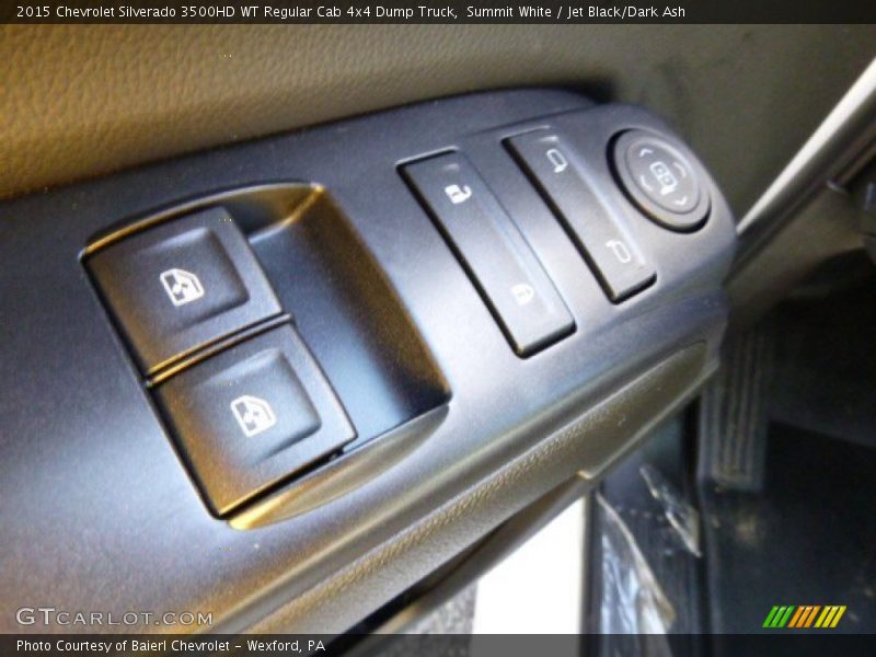 Summit White / Jet Black/Dark Ash 2015 Chevrolet Silverado 3500HD WT Regular Cab 4x4 Dump Truck