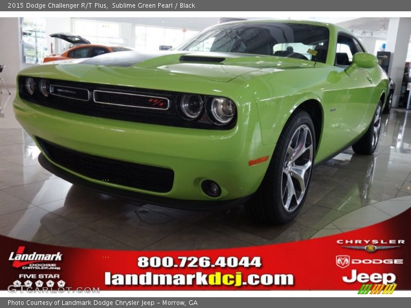 Sublime Green Pearl / Black 2015 Dodge Challenger R/T Plus