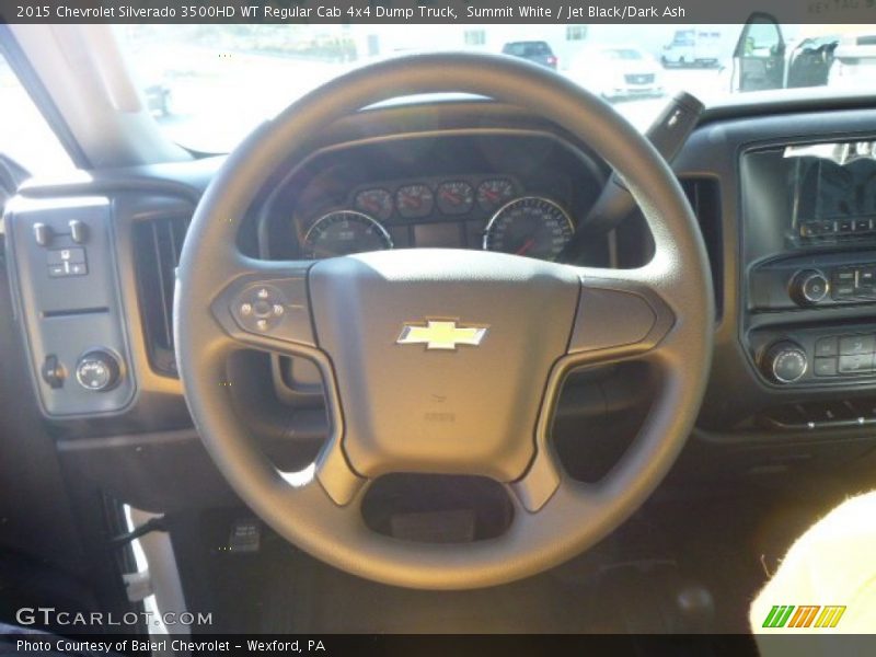 Summit White / Jet Black/Dark Ash 2015 Chevrolet Silverado 3500HD WT Regular Cab 4x4 Dump Truck