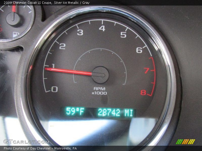 Silver Ice Metallic / Gray 2009 Chevrolet Cobalt LS Coupe