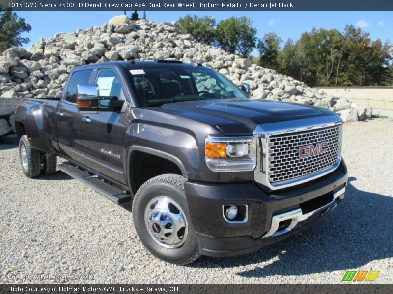 Iridium Metallic / Denali Jet Black 2015 GMC Sierra 3500HD Denali Crew Cab 4x4 Dual Rear Wheel