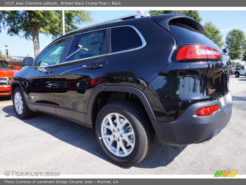 Brilliant Black Crystal Pearl / Black 2015 Jeep Cherokee Latitude