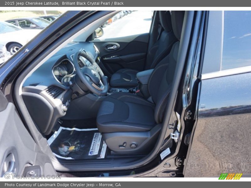 Brilliant Black Crystal Pearl / Black 2015 Jeep Cherokee Latitude