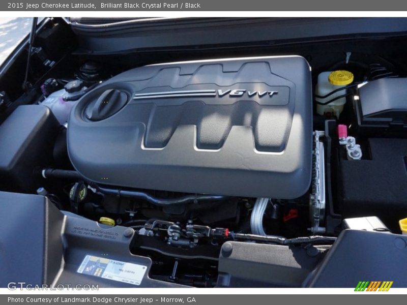 Brilliant Black Crystal Pearl / Black 2015 Jeep Cherokee Latitude