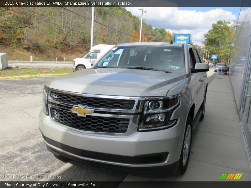 Champagne Silver Metallic / Jet Black 2015 Chevrolet Tahoe LT 4WD