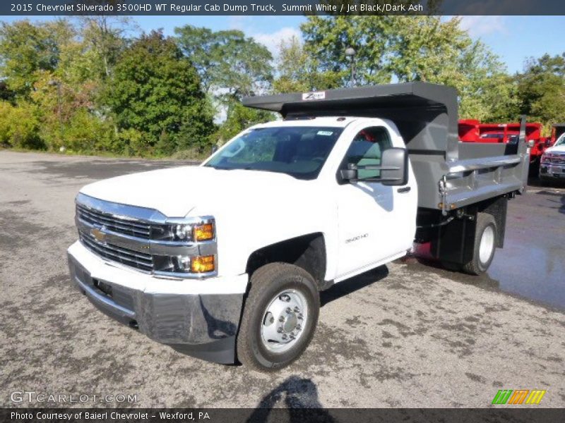 Summit White / Jet Black/Dark Ash 2015 Chevrolet Silverado 3500HD WT Regular Cab Dump Truck