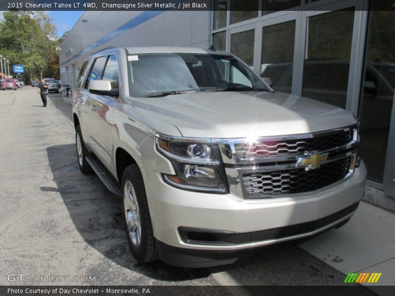 Champagne Silver Metallic / Jet Black 2015 Chevrolet Tahoe LT 4WD