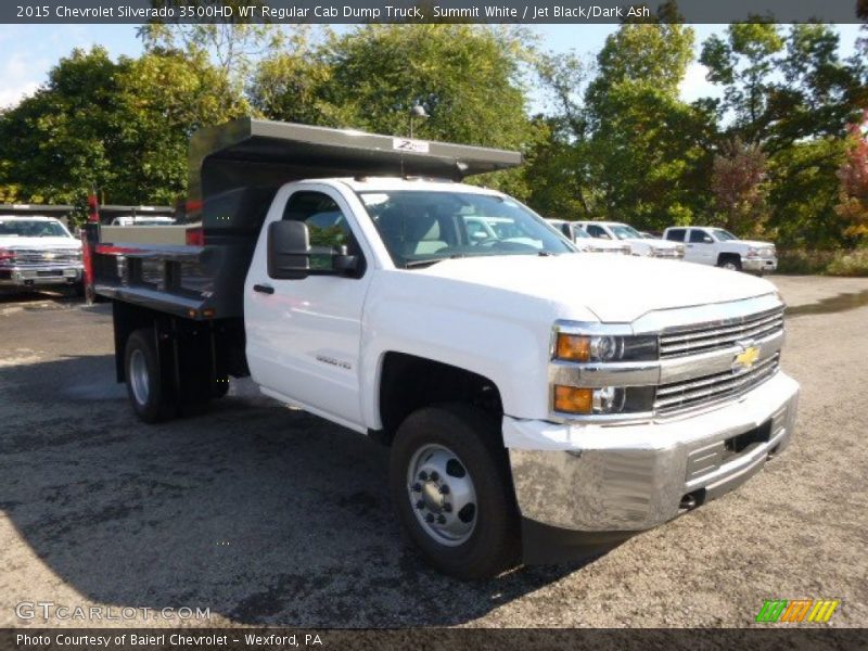 Summit White / Jet Black/Dark Ash 2015 Chevrolet Silverado 3500HD WT Regular Cab Dump Truck