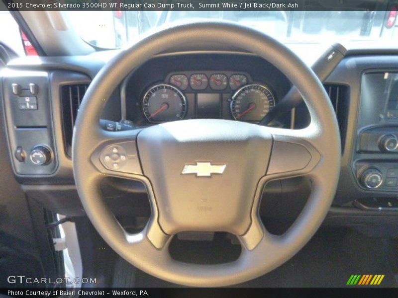 Summit White / Jet Black/Dark Ash 2015 Chevrolet Silverado 3500HD WT Regular Cab Dump Truck