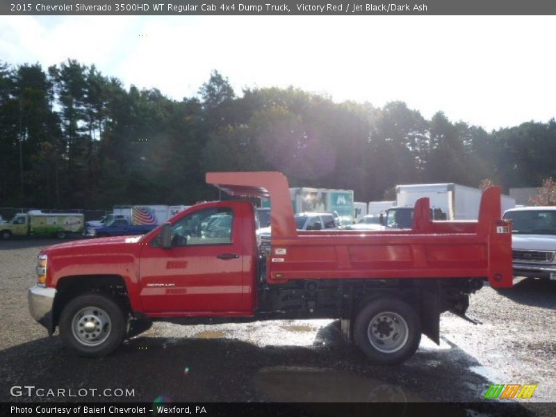 Victory Red / Jet Black/Dark Ash 2015 Chevrolet Silverado 3500HD WT Regular Cab 4x4 Dump Truck