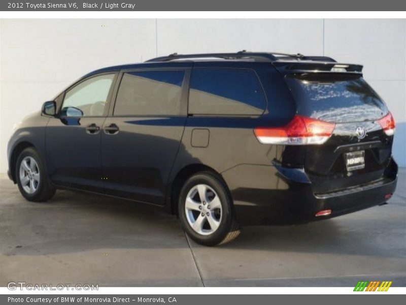 Black / Light Gray 2012 Toyota Sienna V6