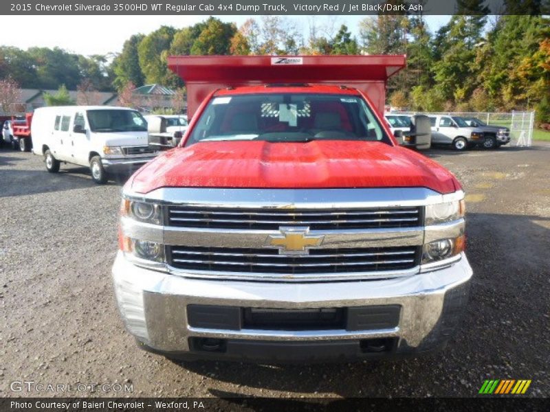 Victory Red / Jet Black/Dark Ash 2015 Chevrolet Silverado 3500HD WT Regular Cab 4x4 Dump Truck