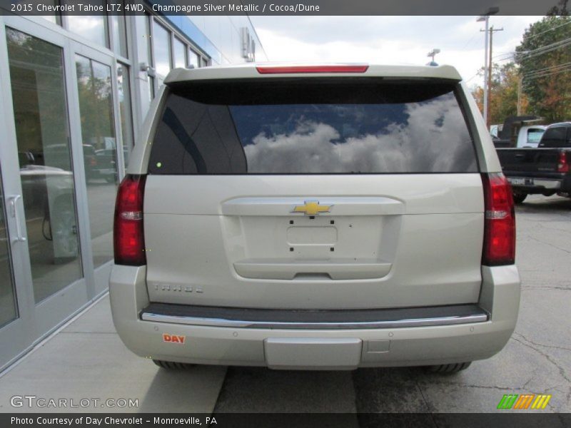 Champagne Silver Metallic / Cocoa/Dune 2015 Chevrolet Tahoe LTZ 4WD