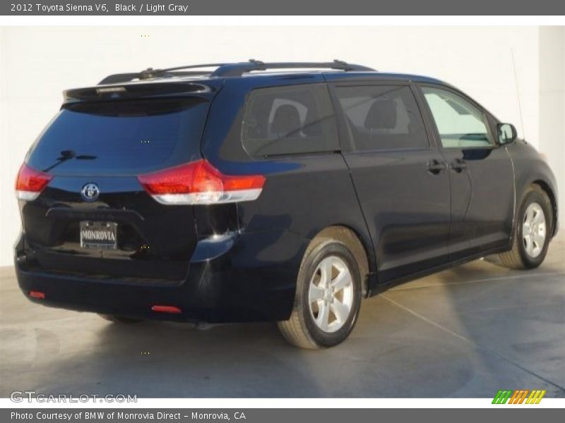 Black / Light Gray 2012 Toyota Sienna V6