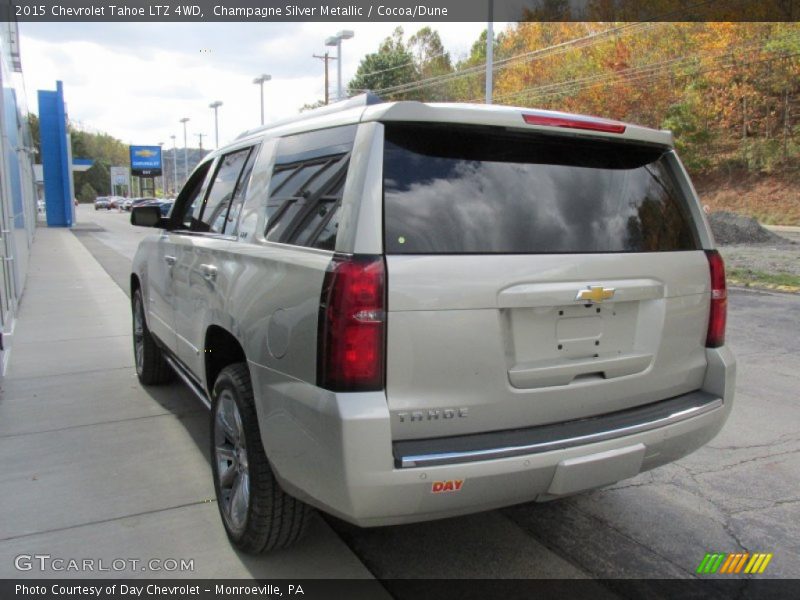Champagne Silver Metallic / Cocoa/Dune 2015 Chevrolet Tahoe LTZ 4WD