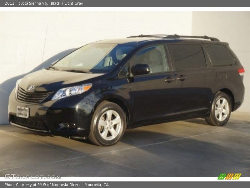 Black / Light Gray 2012 Toyota Sienna V6