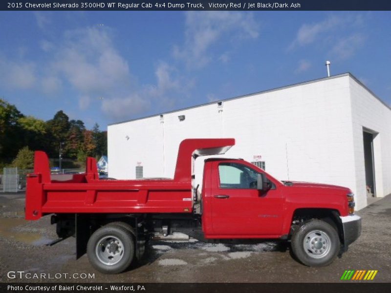 Victory Red / Jet Black/Dark Ash 2015 Chevrolet Silverado 3500HD WT Regular Cab 4x4 Dump Truck