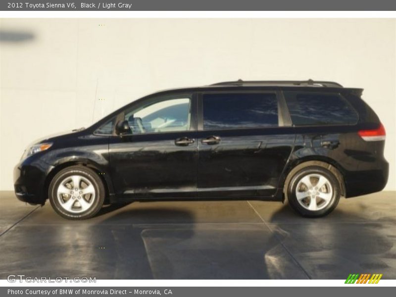 Black / Light Gray 2012 Toyota Sienna V6