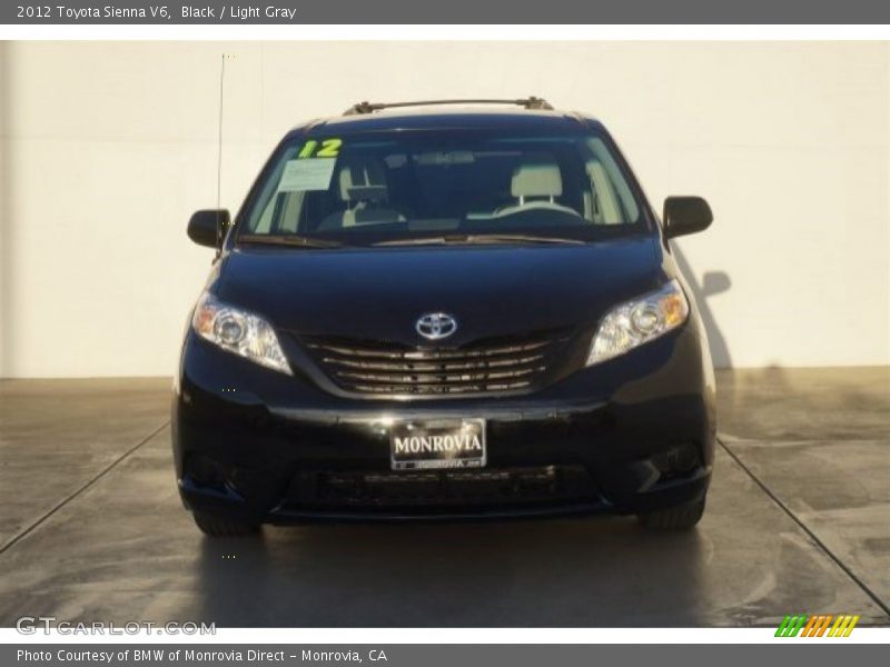 Black / Light Gray 2012 Toyota Sienna V6