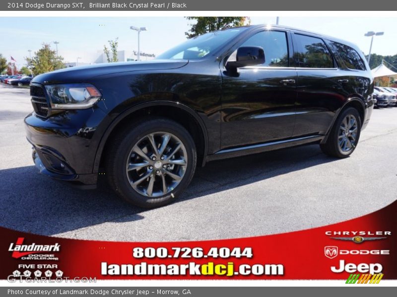 Brilliant Black Crystal Pearl / Black 2014 Dodge Durango SXT