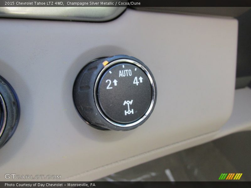 Champagne Silver Metallic / Cocoa/Dune 2015 Chevrolet Tahoe LTZ 4WD