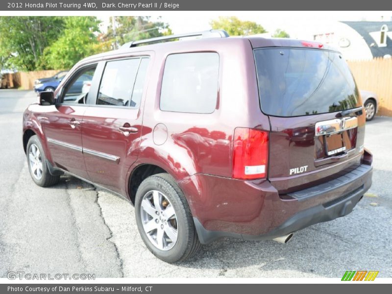 Dark Cherry Pearl II / Beige 2012 Honda Pilot Touring 4WD