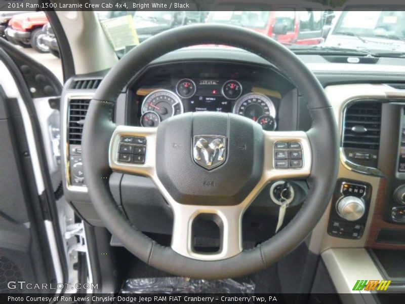 Bright White / Black 2014 Ram 1500 Laramie Crew Cab 4x4