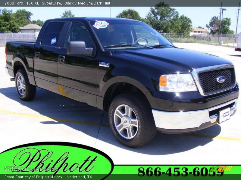 Black / Medium/Dark Flint 2008 Ford F150 XLT SuperCrew