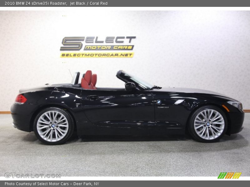 Jet Black / Coral Red 2010 BMW Z4 sDrive35i Roadster