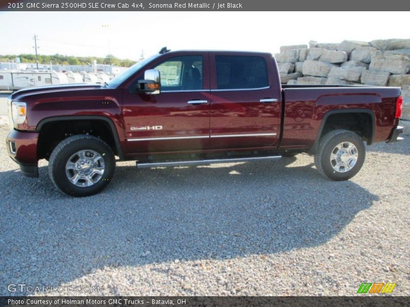 Sonoma Red Metallic / Jet Black 2015 GMC Sierra 2500HD SLE Crew Cab 4x4