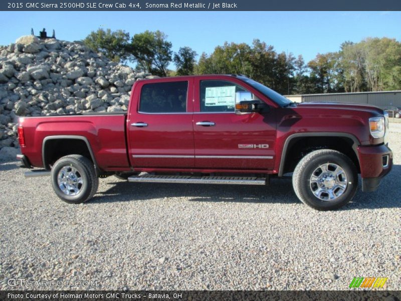 Sonoma Red Metallic / Jet Black 2015 GMC Sierra 2500HD SLE Crew Cab 4x4