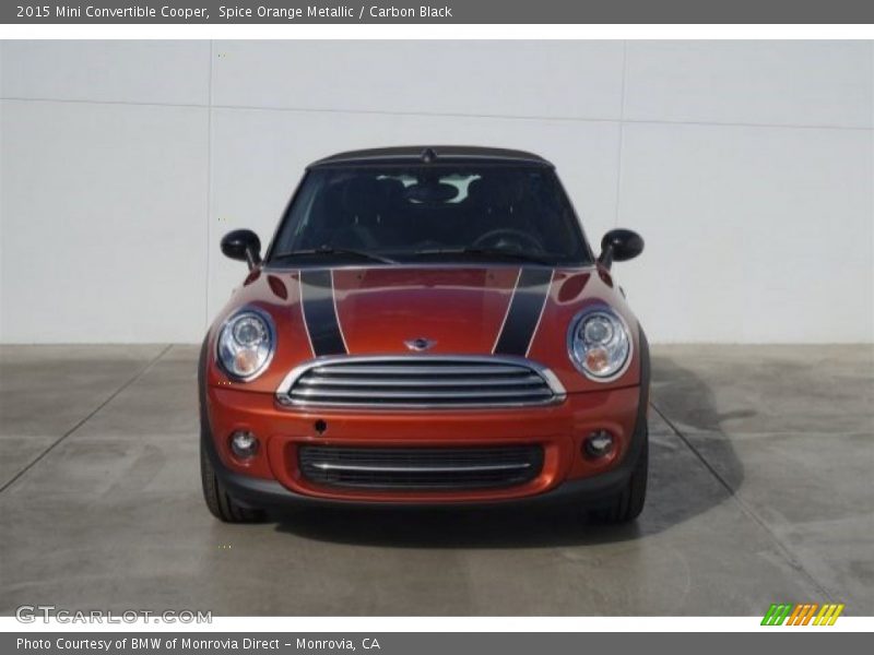 Spice Orange Metallic / Carbon Black 2015 Mini Convertible Cooper
