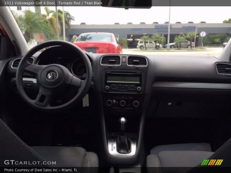 Tornado Red / Titan Black 2011 Volkswagen Golf 4 Door