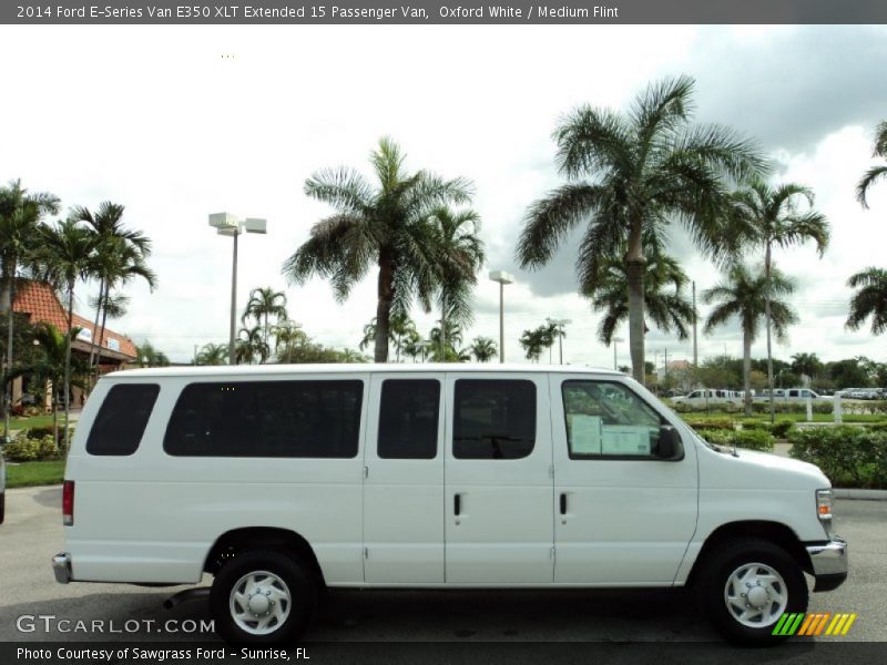 Oxford White / Medium Flint 2014 Ford E-Series Van E350 XLT Extended 15 Passenger Van