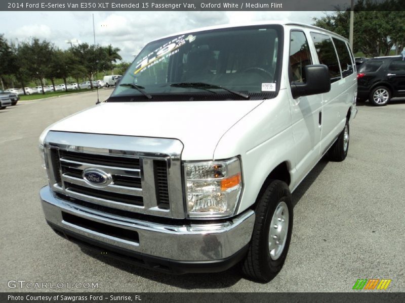 Oxford White / Medium Flint 2014 Ford E-Series Van E350 XLT Extended 15 Passenger Van