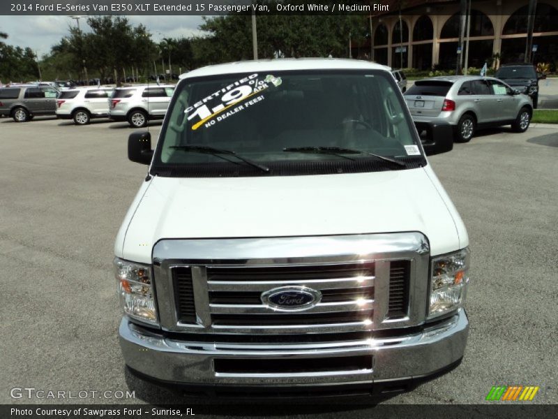 Oxford White / Medium Flint 2014 Ford E-Series Van E350 XLT Extended 15 Passenger Van