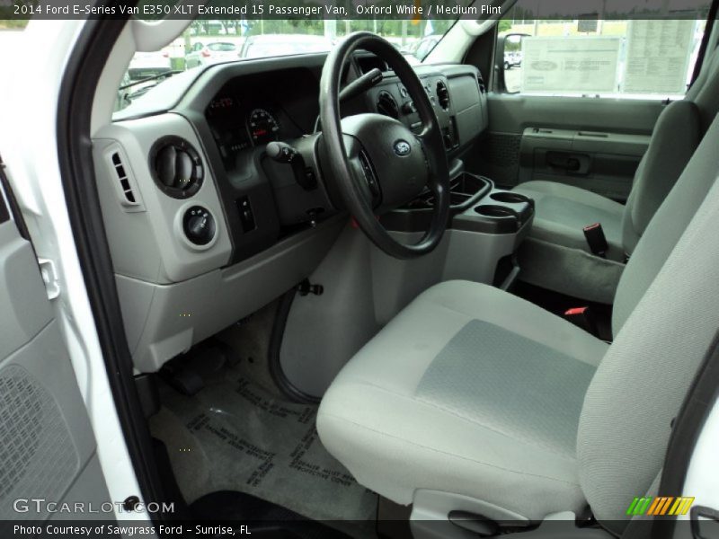 Oxford White / Medium Flint 2014 Ford E-Series Van E350 XLT Extended 15 Passenger Van
