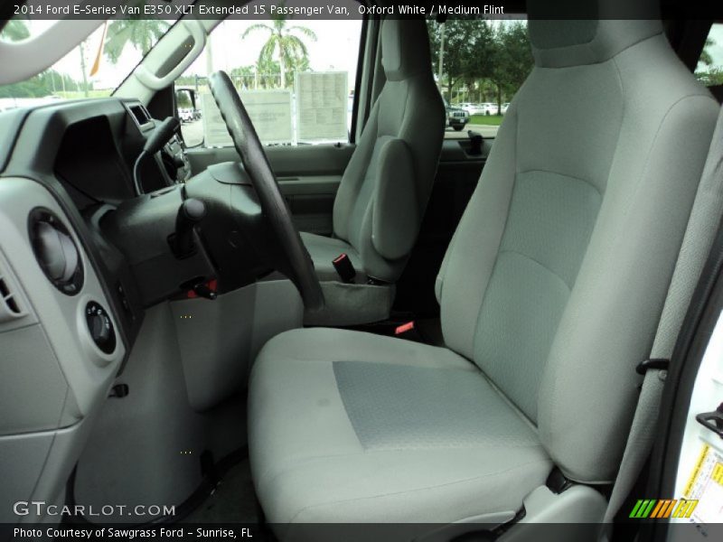 Oxford White / Medium Flint 2014 Ford E-Series Van E350 XLT Extended 15 Passenger Van