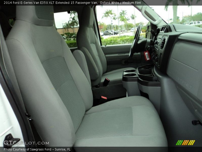 Oxford White / Medium Flint 2014 Ford E-Series Van E350 XLT Extended 15 Passenger Van
