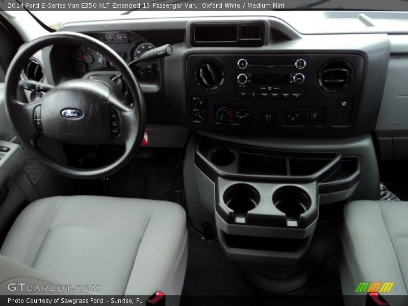 Oxford White / Medium Flint 2014 Ford E-Series Van E350 XLT Extended 15 Passenger Van