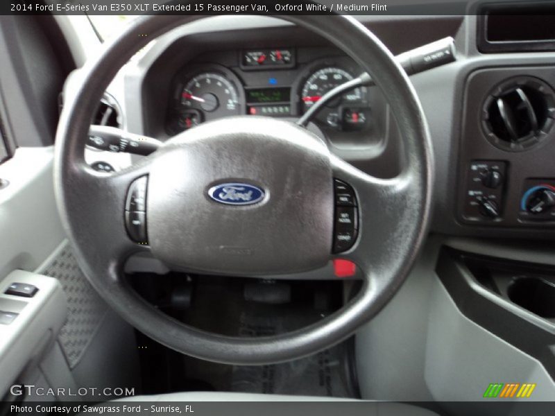 Oxford White / Medium Flint 2014 Ford E-Series Van E350 XLT Extended 15 Passenger Van