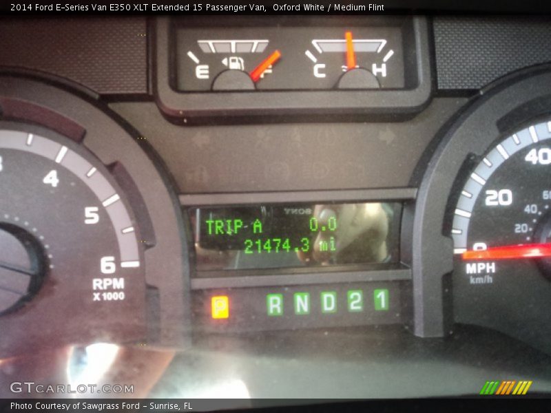 Oxford White / Medium Flint 2014 Ford E-Series Van E350 XLT Extended 15 Passenger Van