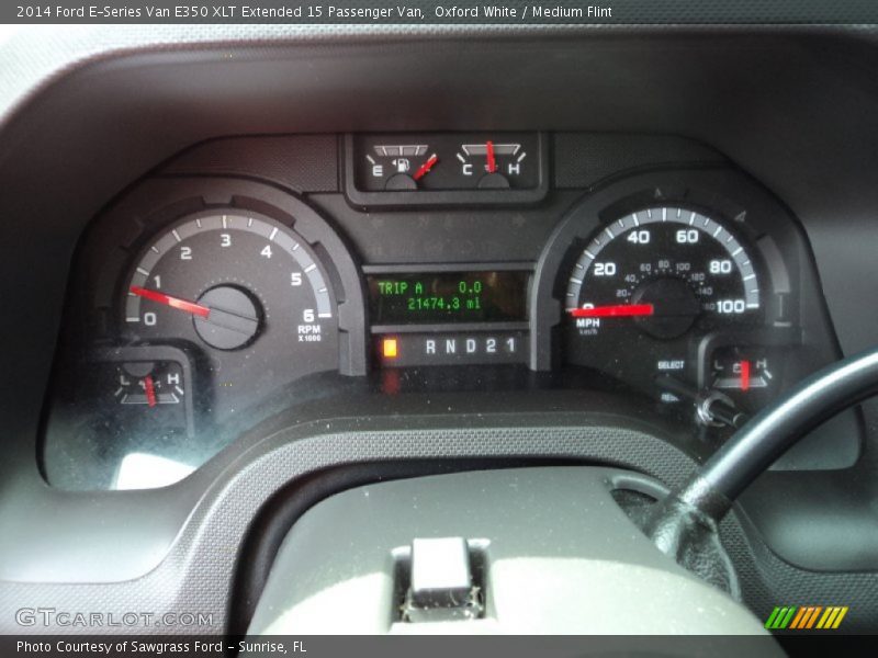 Oxford White / Medium Flint 2014 Ford E-Series Van E350 XLT Extended 15 Passenger Van