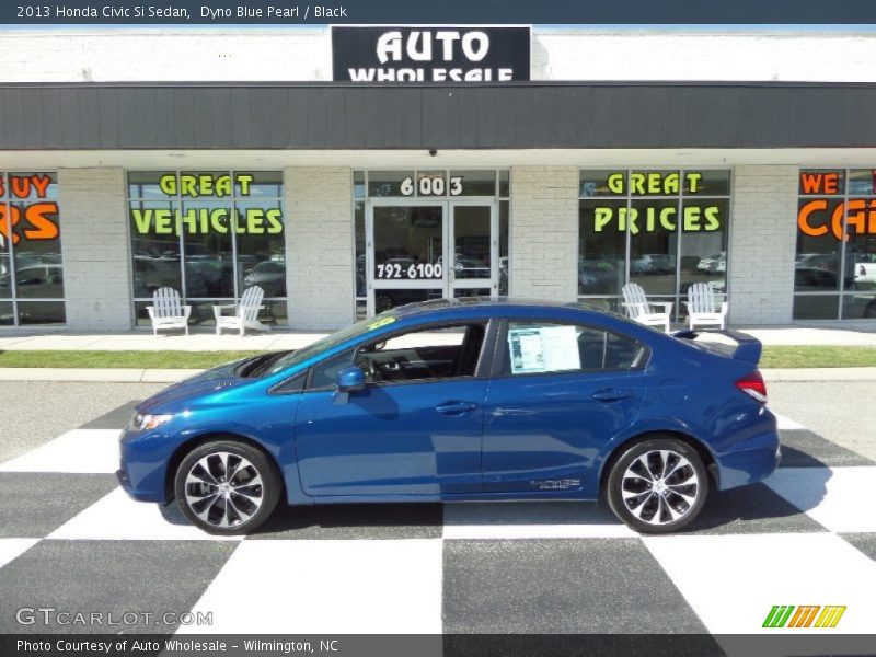 Dyno Blue Pearl / Black 2013 Honda Civic Si Sedan
