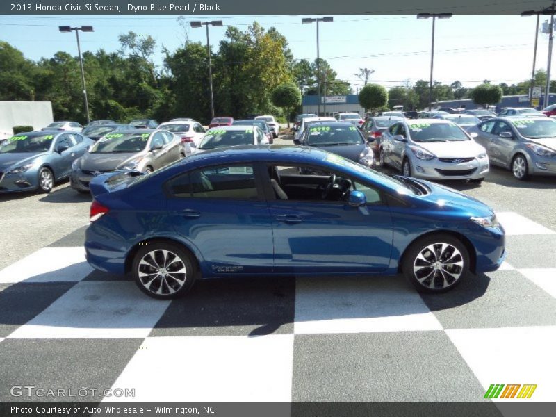 Dyno Blue Pearl / Black 2013 Honda Civic Si Sedan